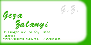 geza zalanyi business card